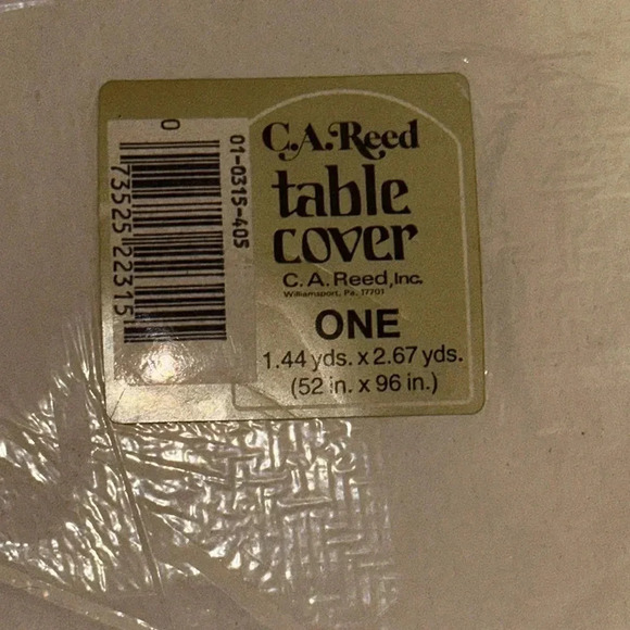 NWT VTG 1987 Red Car Table Cover C.A. REED INC. 52inx96in new in plastic - Picture 5 of 6